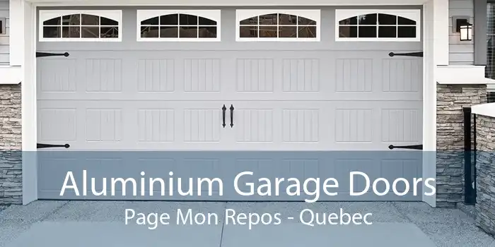 Aluminium Garage Doors Page Mon Repos - Quebec