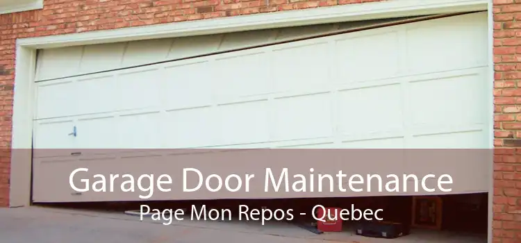 Garage Door Maintenance Page Mon Repos - Quebec