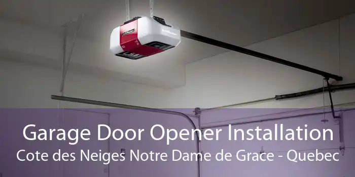 Garage Door Opener Installation Cote des Neiges Notre Dame de Grace - Quebec