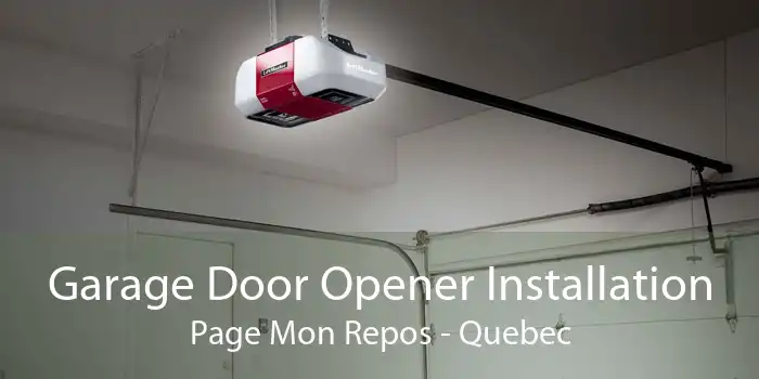 Garage Door Opener Installation Page Mon Repos - Quebec