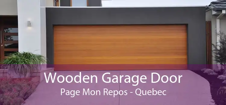 Wooden Garage Door Page Mon Repos - Quebec